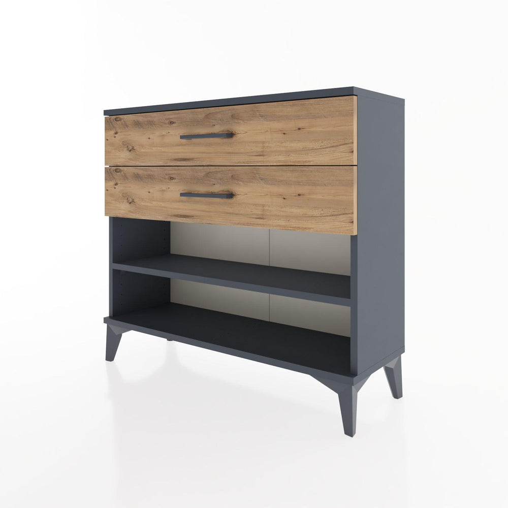 Woodntry Modüler Şifonyer İki Çekmeceli V1 88x30x68 cm Antrasit - Woodntry