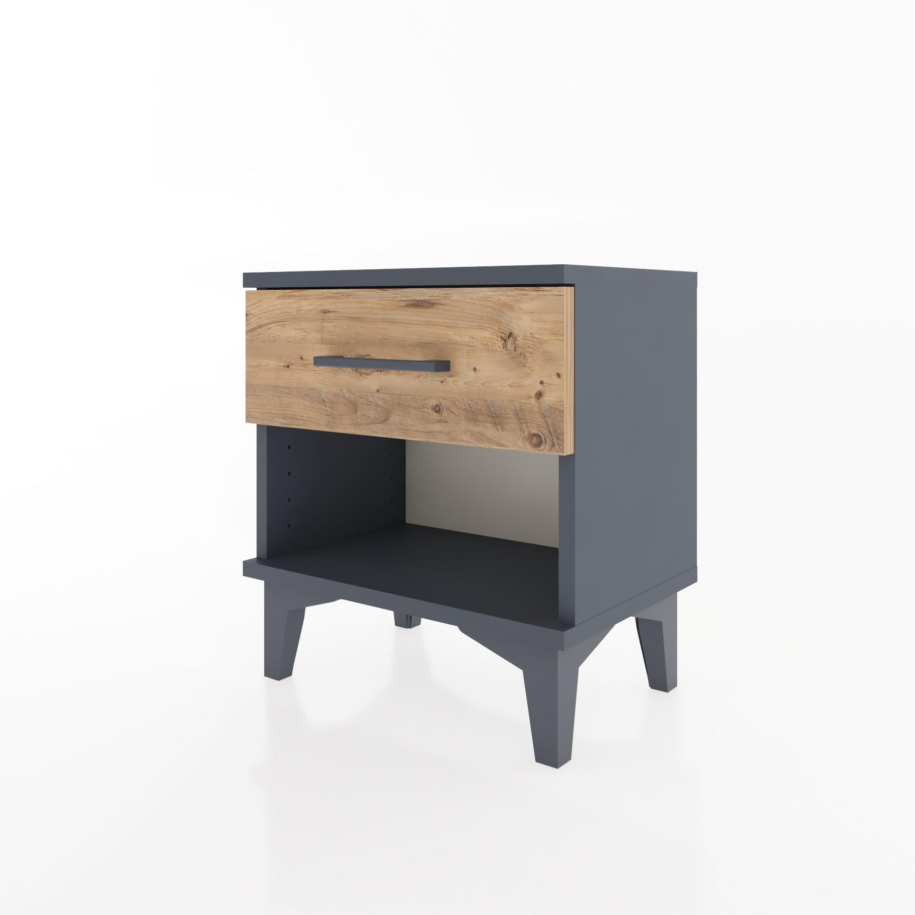 Woodntry Modüler Komodin Çekmece ve Raf 44x30x36 cm Antrasit - Woodntry