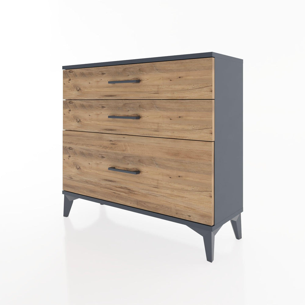 Woodntry Modüler Şifonyer Üç Çekmeceli V3 88x30x68 cm Antrasit - Woodntry