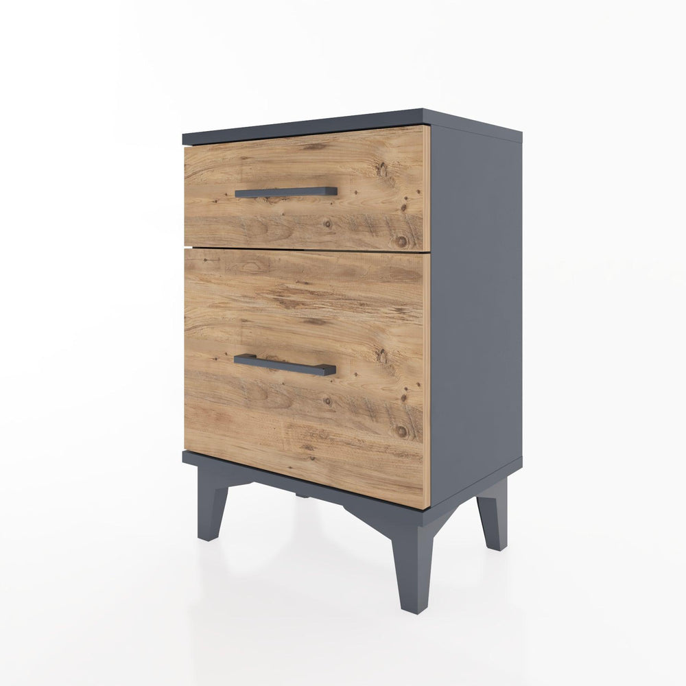 Woodntry Modüler Komodin Küçük ve Büyük Çekmece 44x30x52 cm Antrasit - Woodntry