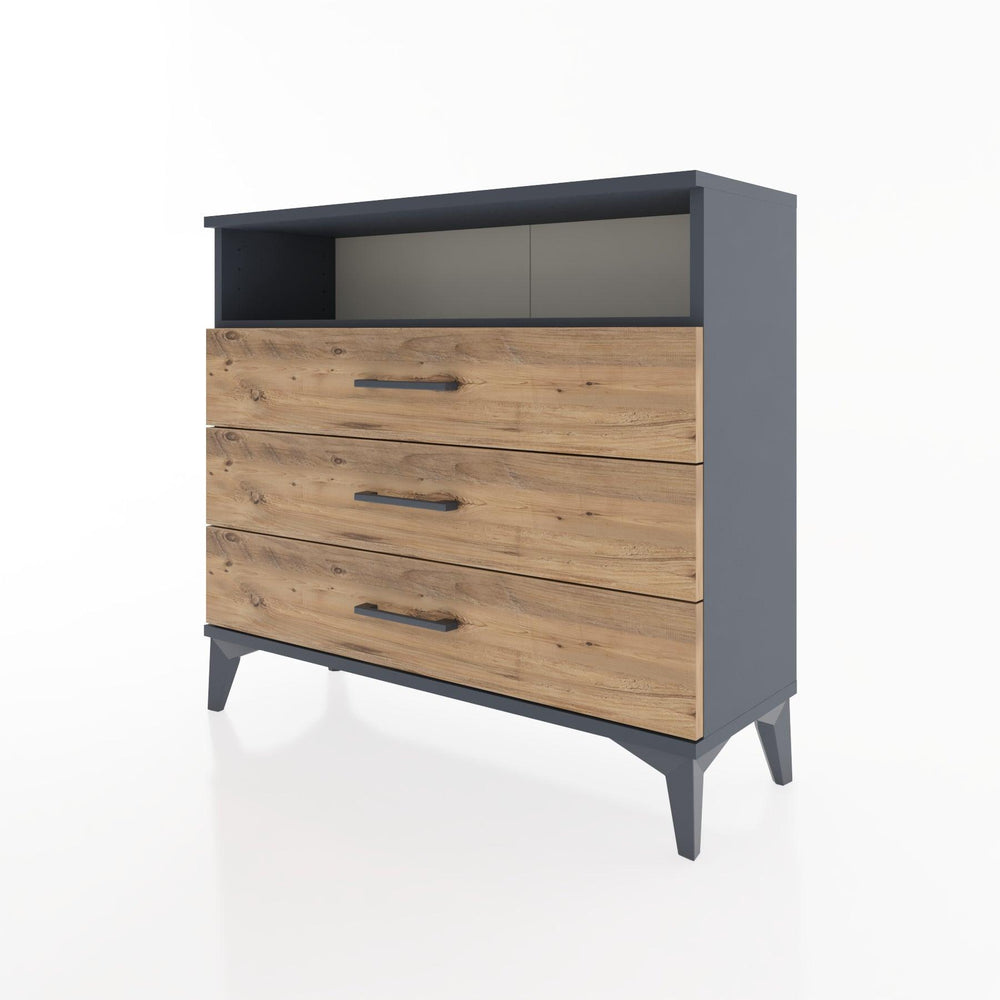 Woodntry Modüler Şifonyer Üç Çekmeceli V2 88x30x68 cm Antrasit - Woodntry