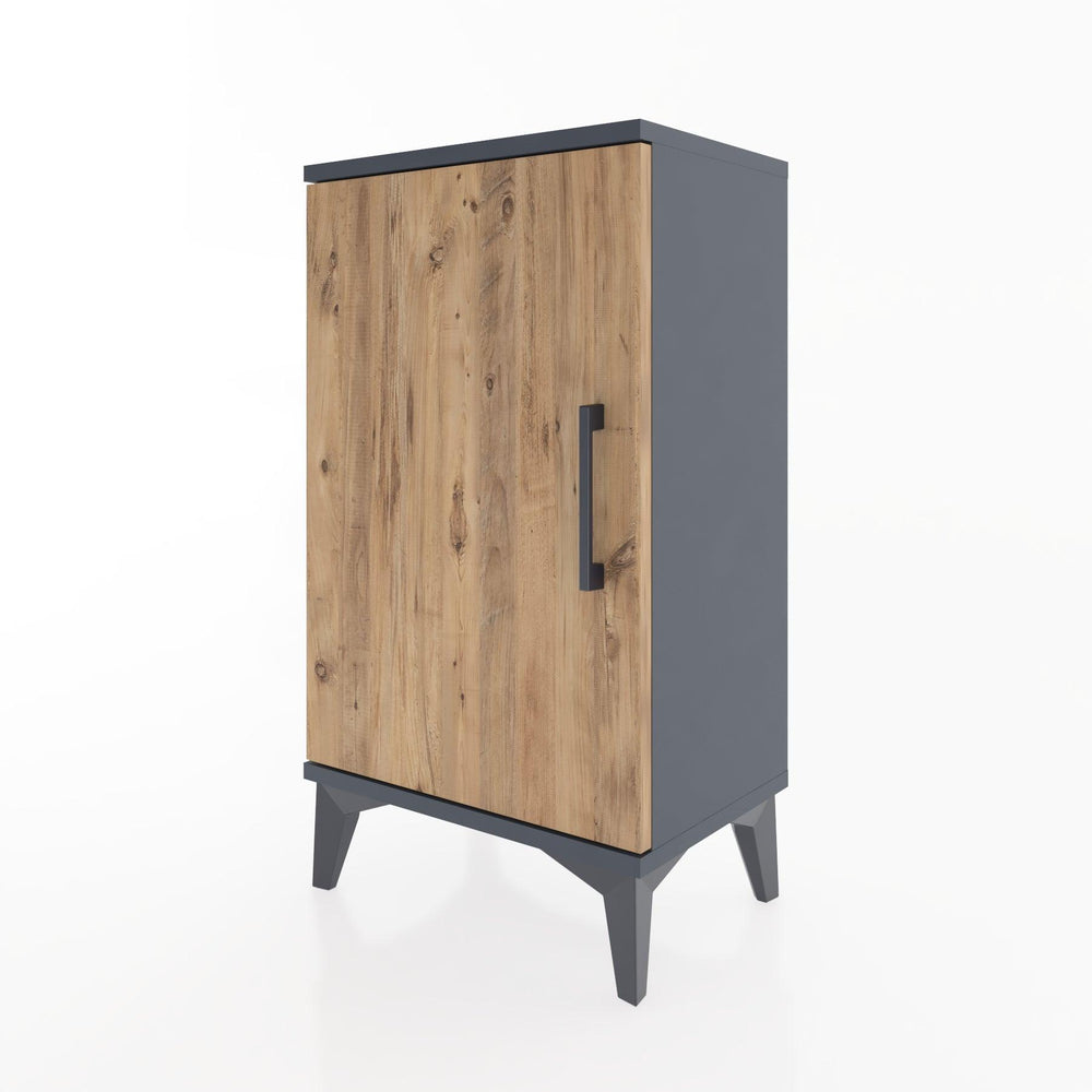 Woodntry Modüler Komodin Tek Kapaklı 44x30x68 cm Antrasit - Woodntry