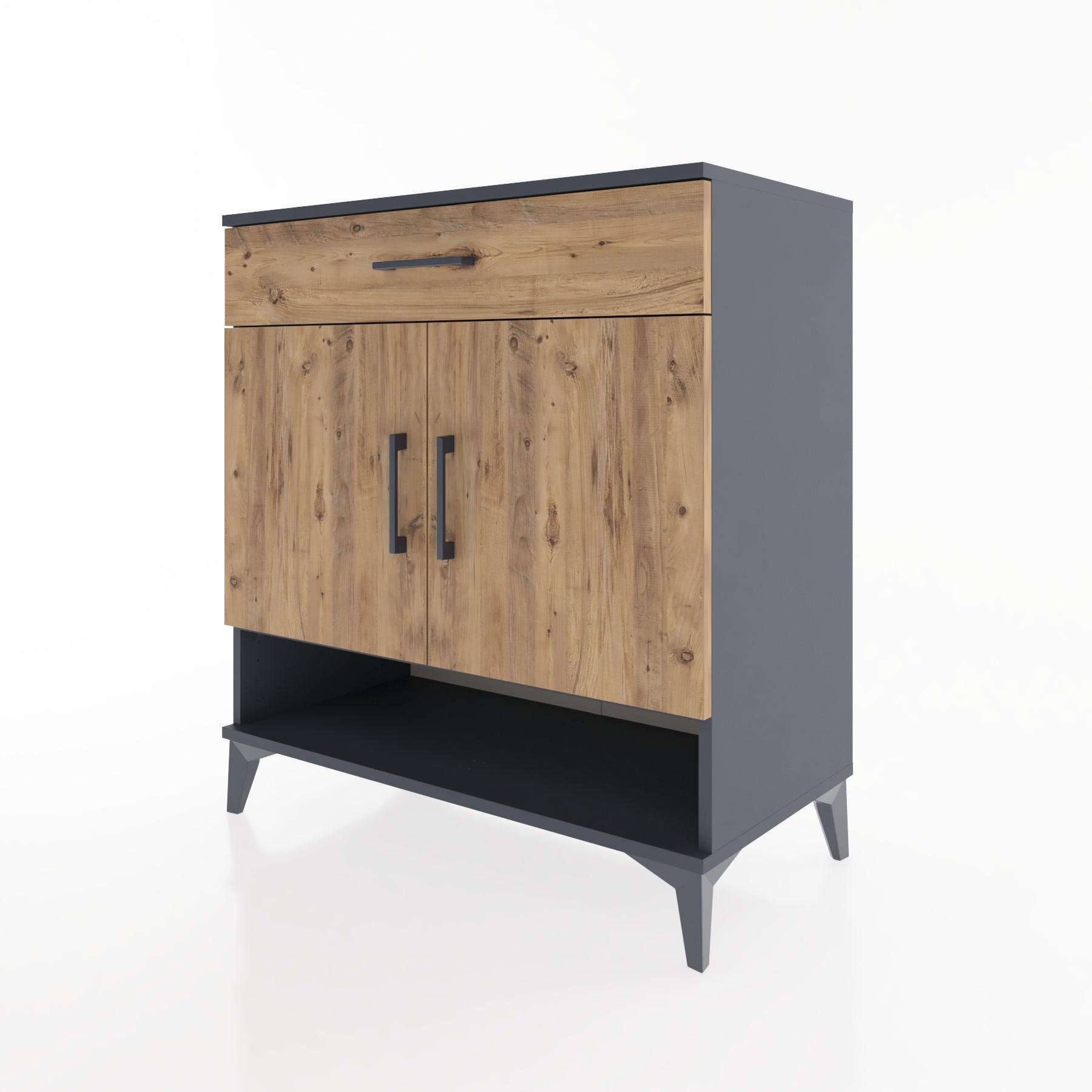 Woodntry Modular Dresser Anthracite 88x44x84 cm Functional F64-2