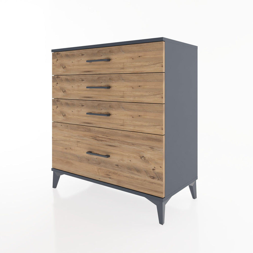 Woodntry Modüler Şifonyer Antrasit 88x44x84 cm Çekmeceli C8-2