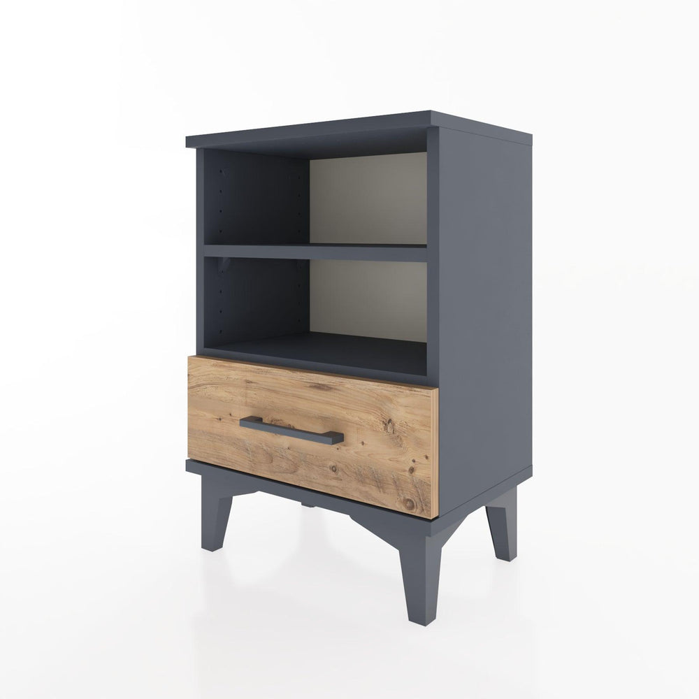 Woodntry Modüler Komodin Çift Raflı 44x30x52 cm Antrasit - Woodntry