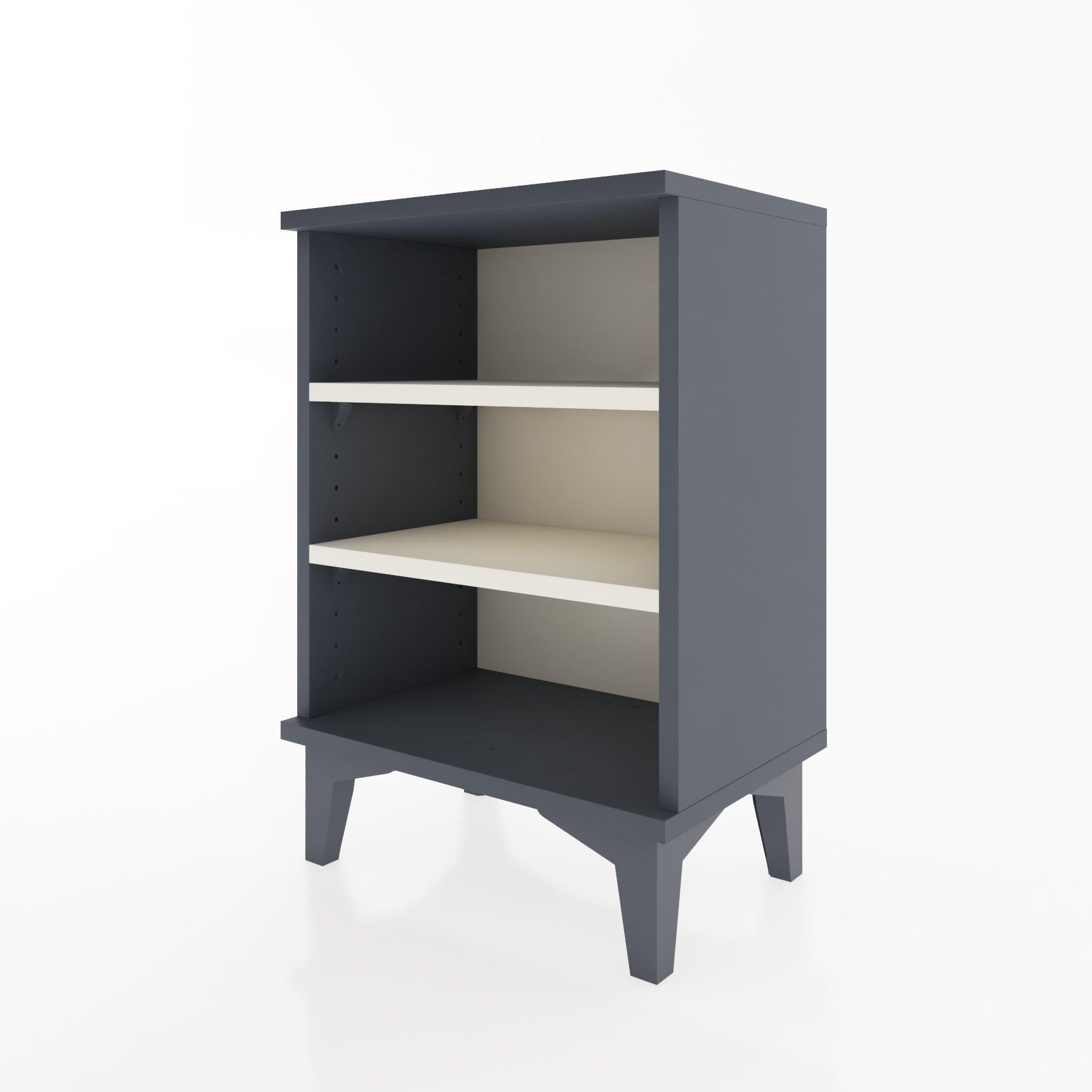 Woodntry Modüler Komodin Üç Raflı 44x30x52 cm Antrasit - Woodntry