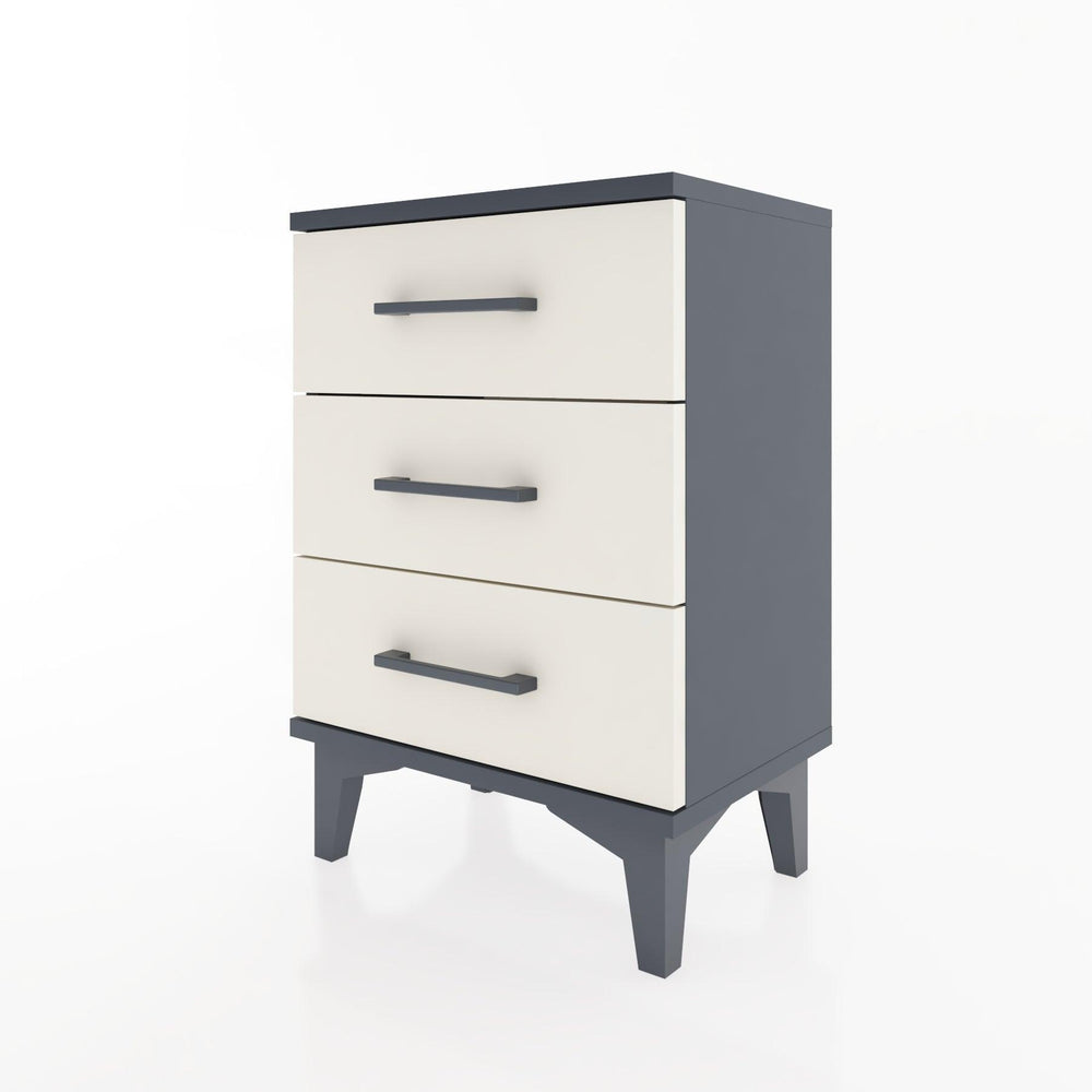 Woodntry Modüler Komodin Üç Çekmeceli 44x30x52 cm Antrasit - Woodntry