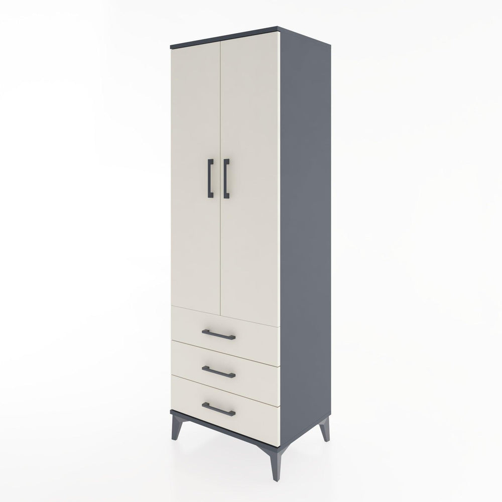 Woodntry Modular Cabinet Anthracite 60x44x170 cm with Doors and Drawers KC6-2