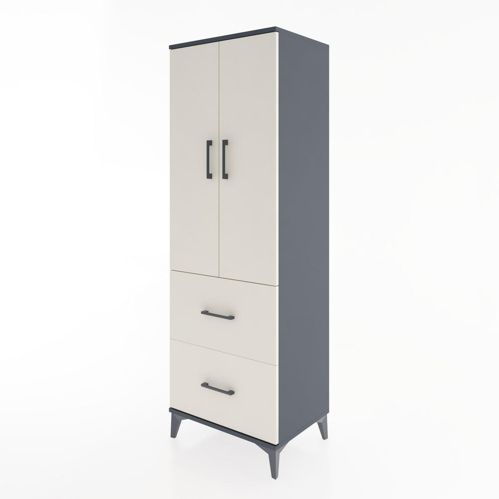 Woodntry Modular Cabinet Anthracite 60x44x170 cm with Doors and Drawers KC21-2