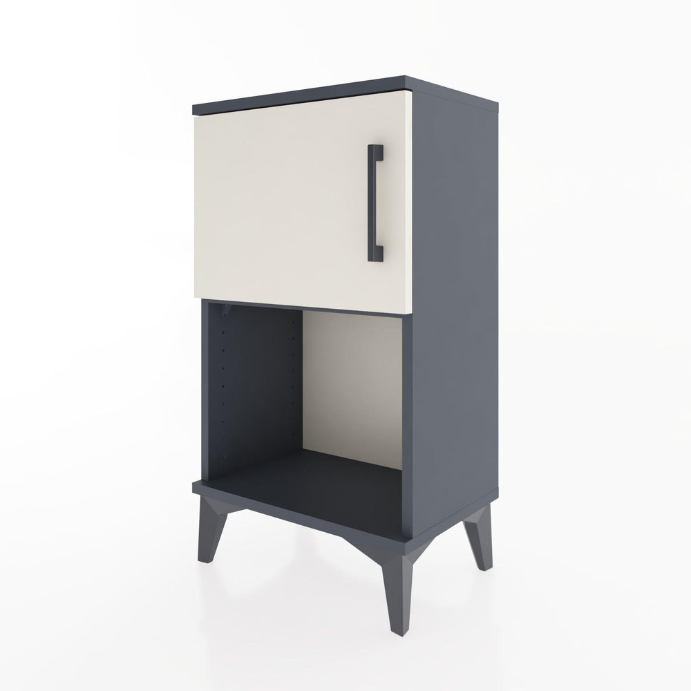 Woodntry Modüler Komodin Raf ve Tek Kapaklı V2 44x30x68 cm Antrasit - Woodntry