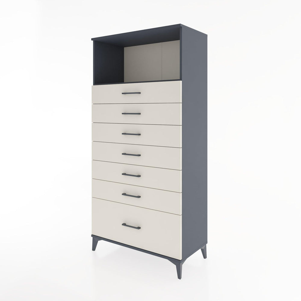 Woodntry Modular Cabinet Anthracite 88x44x170 cm with Drawers and Shelves CR38-2