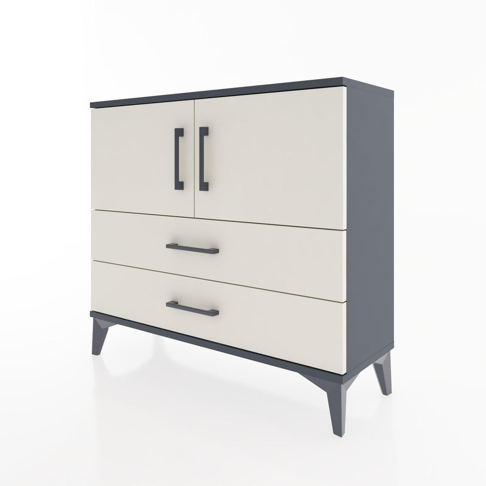 Woodntry Modüler Şifonyer Kapak ve Çekmeceli T1 88x30x94 cm Antrasit - Woodntry