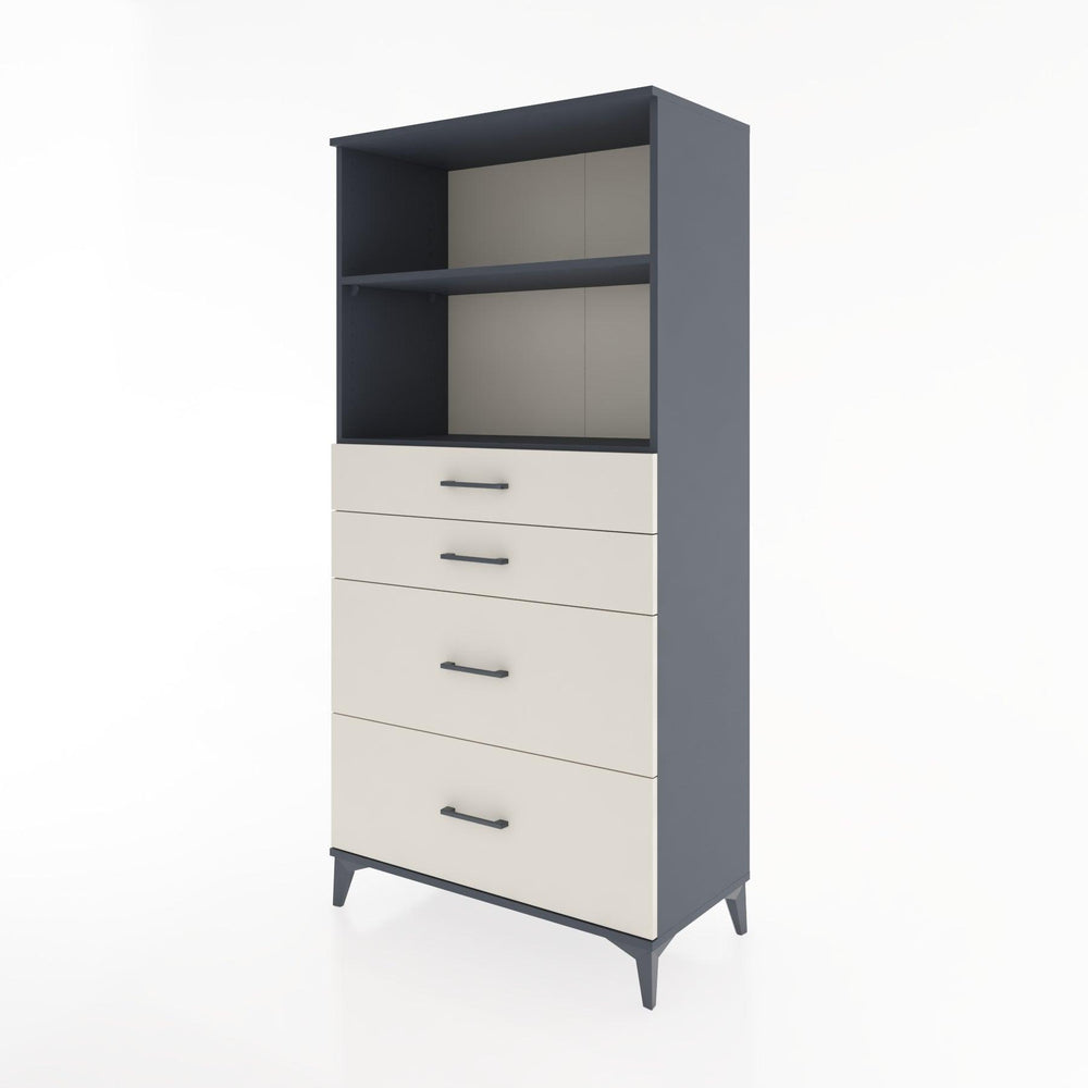 Woodntry Modular Cabinet Anthracite 88x44x170 cm with Drawers and Shelves CR47-2