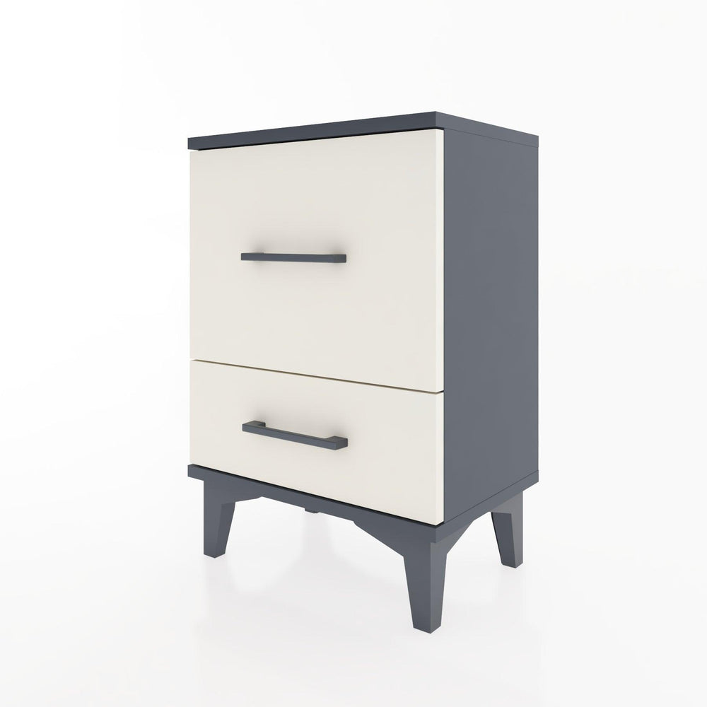 Woodntry Modüler Komodin Büyük ve Küçük Çekmece 44x30x52 cm Antrasit - Woodntry