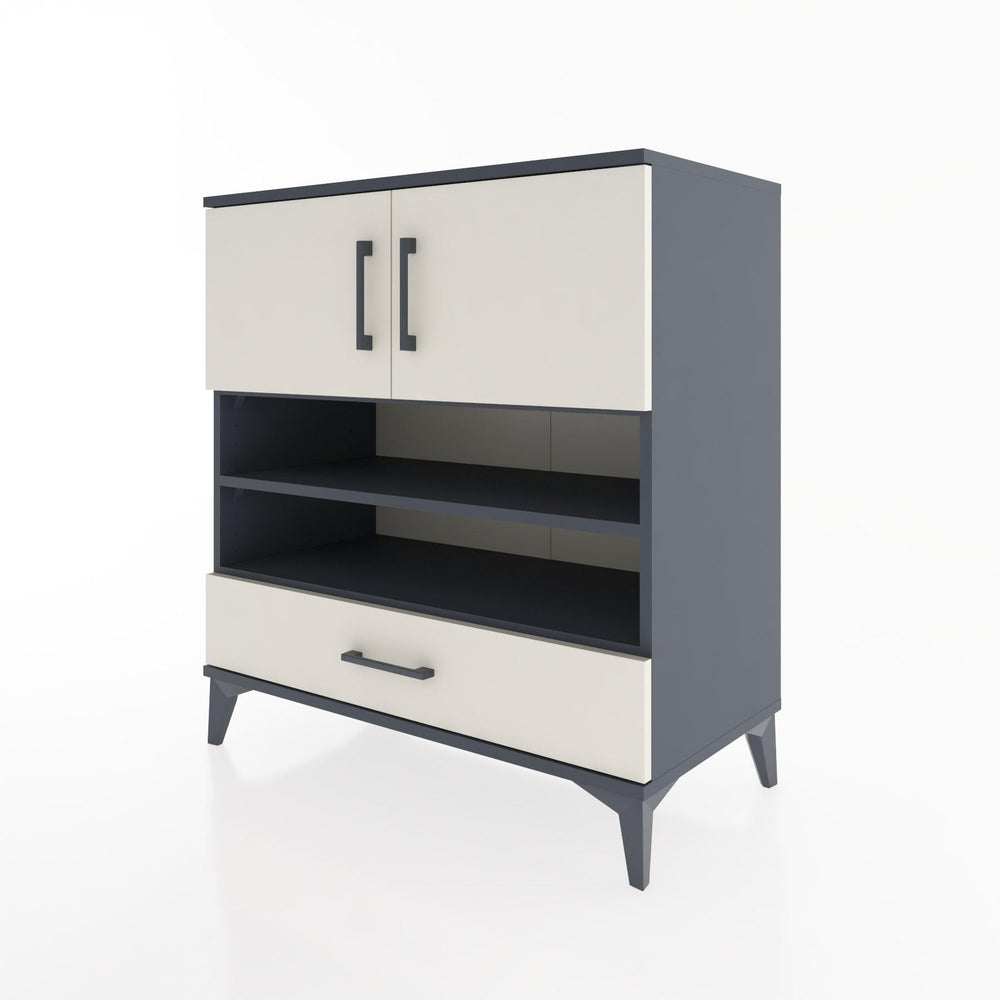 Woodntry Modüler Şifonyer Antrasit 88x44x84 cm Fonksiyonel F94-2