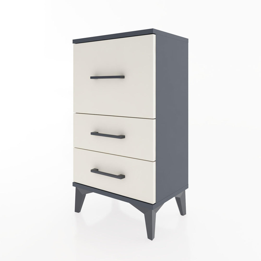 Woodntry Modüler Komodin Üç Çekmeceli V1 44x30x68 cm Antrasit - Woodntry