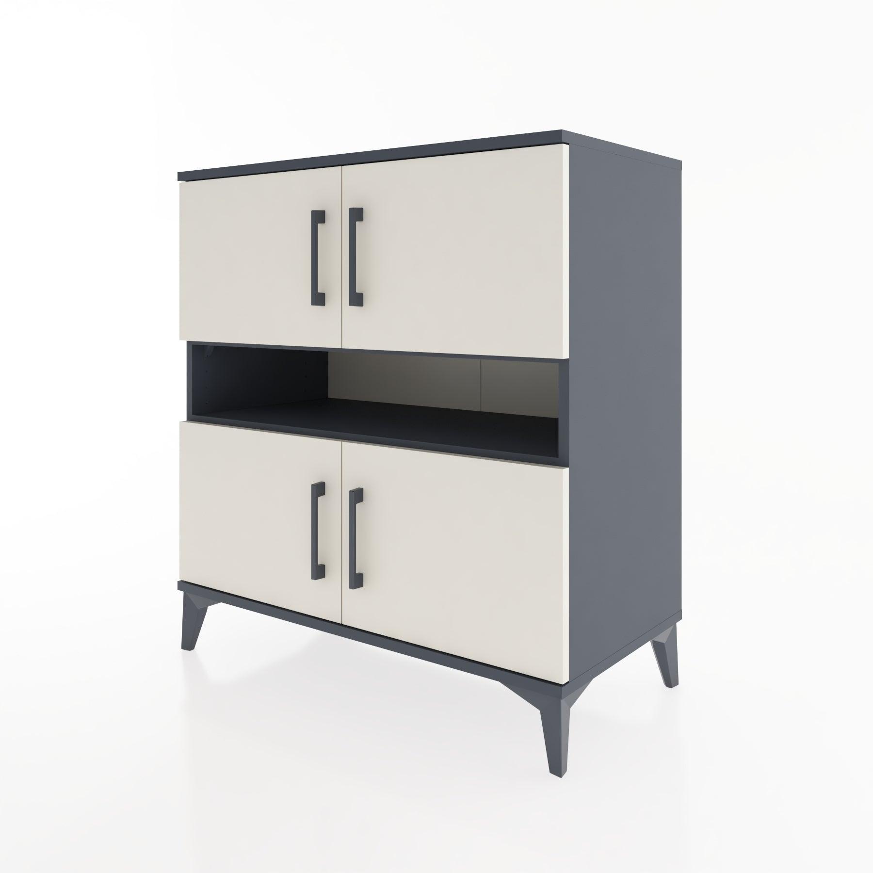 Woodntry Modular Dresser Anthracite 88x44x84 cm with Cover and Drawer KC102-2