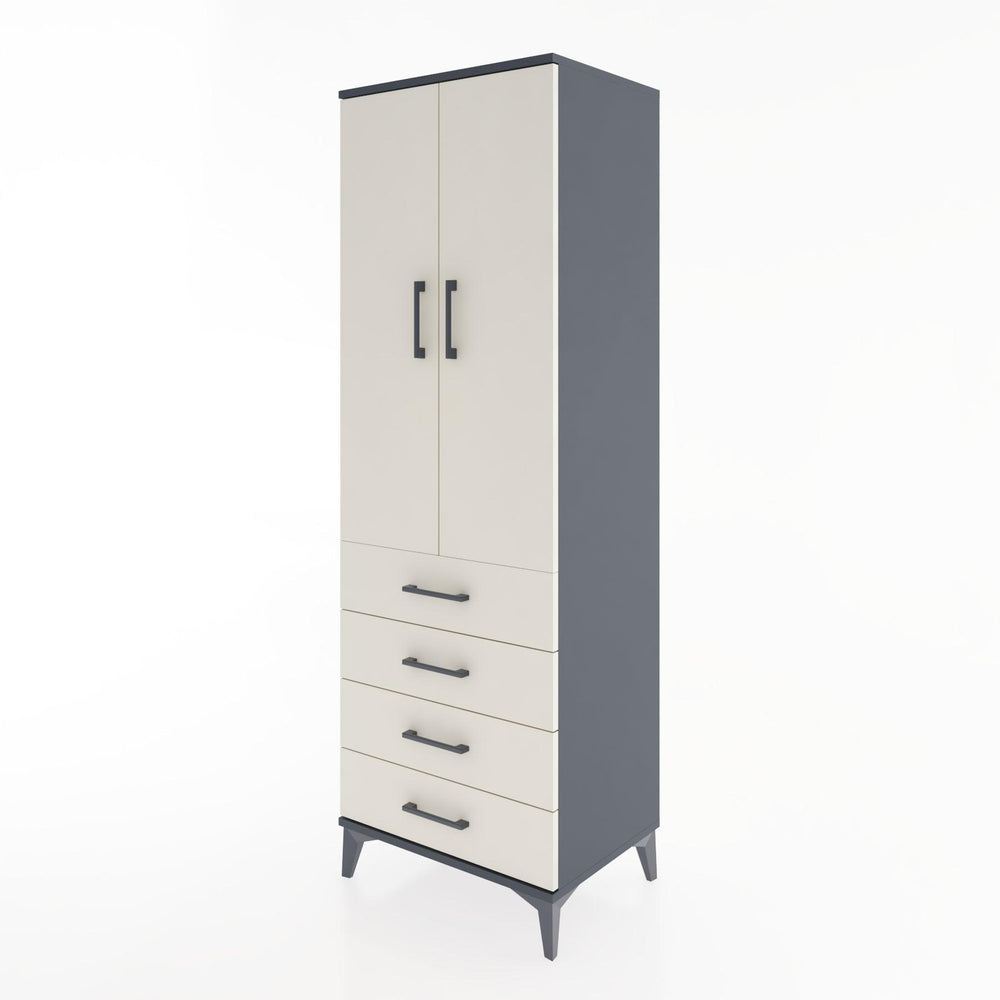 Woodntry Modular Cabinet Anthracite 60x44x170 cm with Doors and Drawers KC27-2