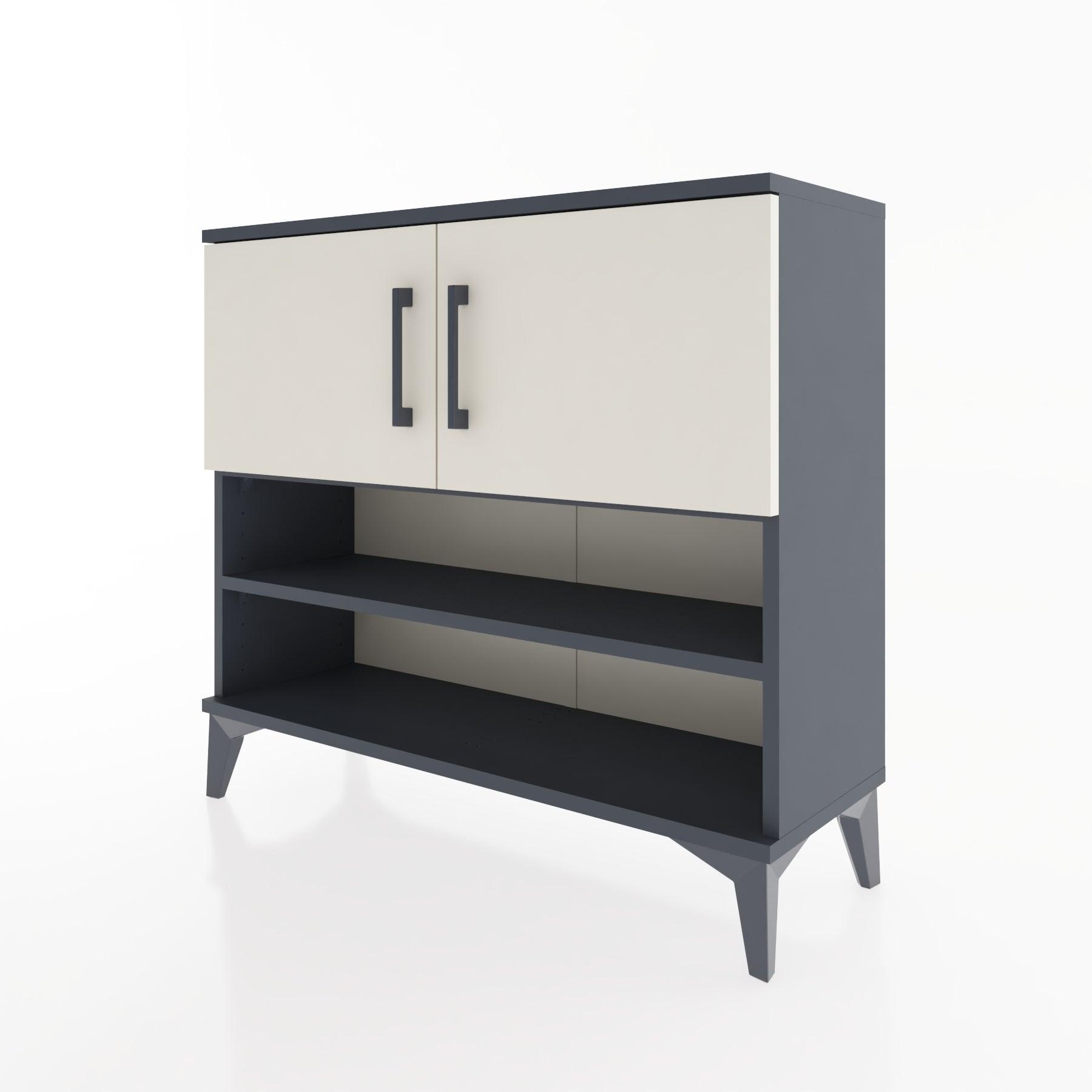 Woodntry Modüler Şifonyer İki Kapak ve Raflı V2 88x30x68 cm Çam - Woodntry