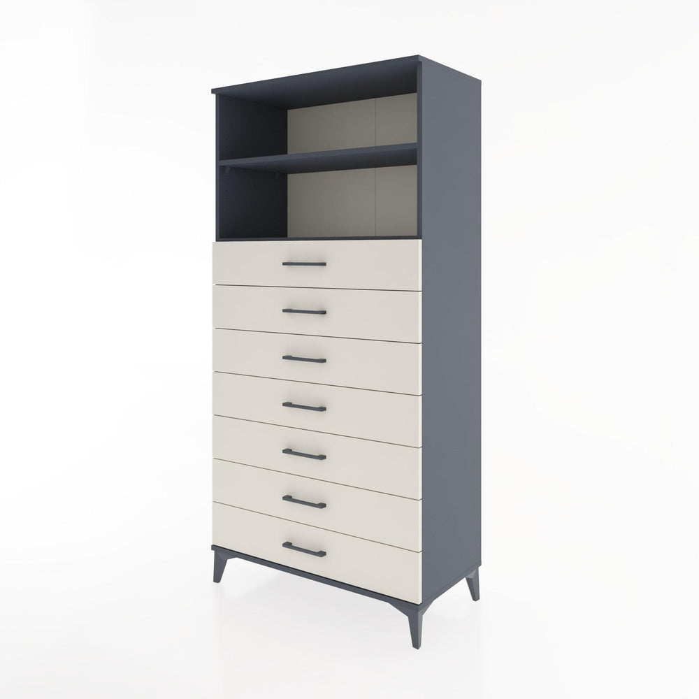 Woodntry Modular Cabinet Anthracite 88x44x170 cm with Drawers and Shelves CR33-2