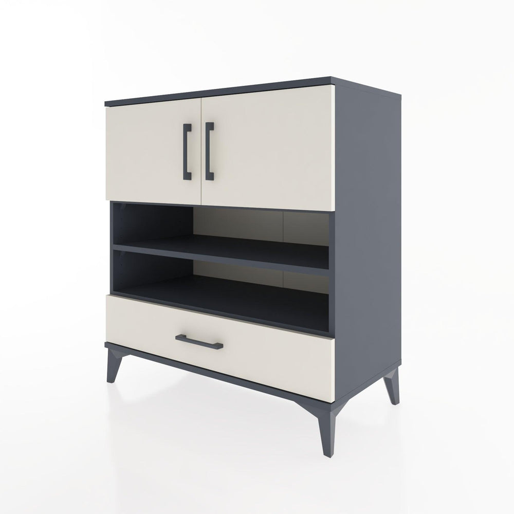 Woodntry Modüler Şifonyer Antrasit 88x44x84 cm Fonksiyonel F93-2