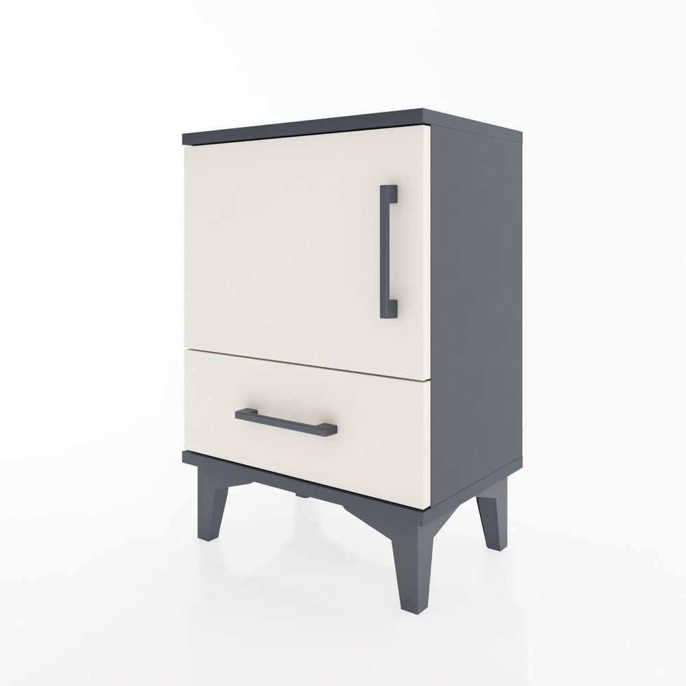 Woodntry Modüler Komodin Kapak ve Çekmeceli 44x30x52 cm Antrasit - Woodntry