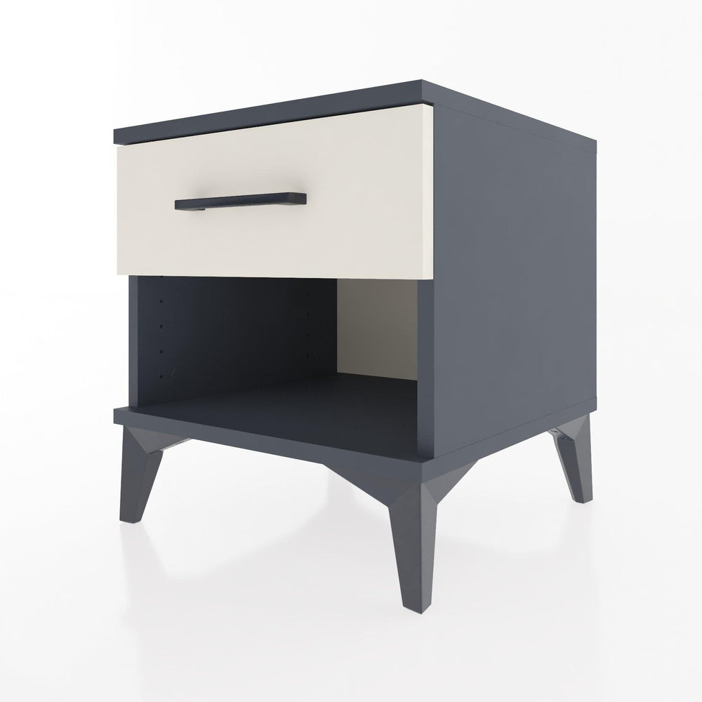 Woodntry Modular Nightstand Anthracite 44x44x36 cm with Drawer and Shelf CR1-2