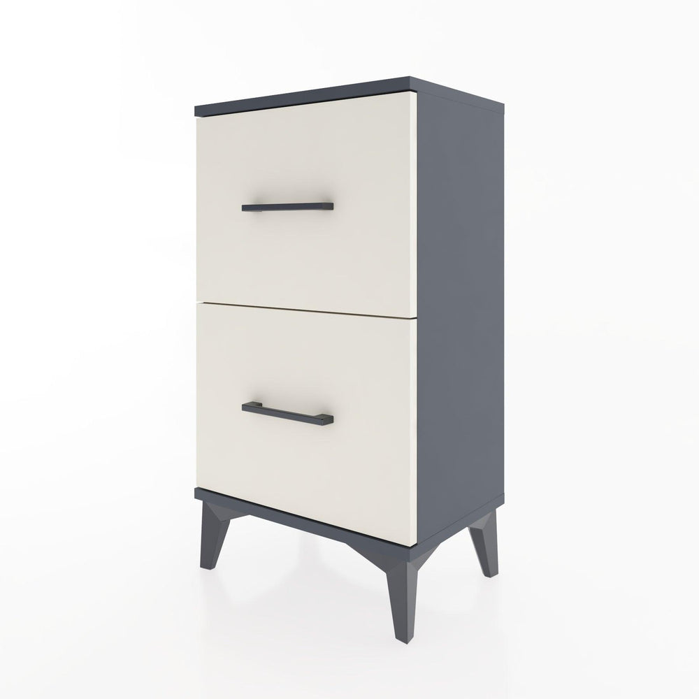 Woodntry Modüler Komodin İki Çekmeceli 44x30x68 cm Antrasit - Woodntry