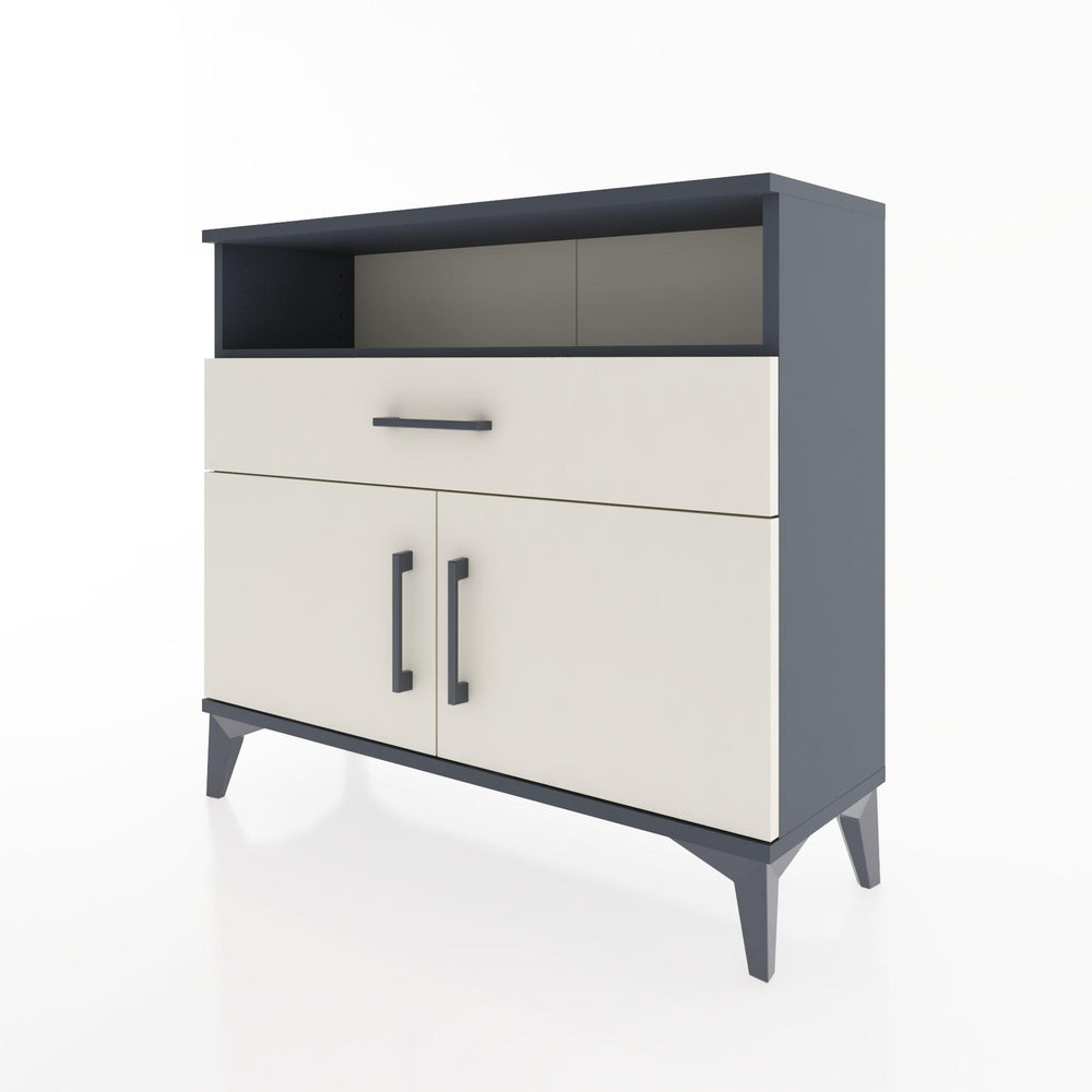 Woodntry Modüler Şifonyer Kapak Raf Çekmeceli 88x30x68 cm Antrasit - Woodntry
