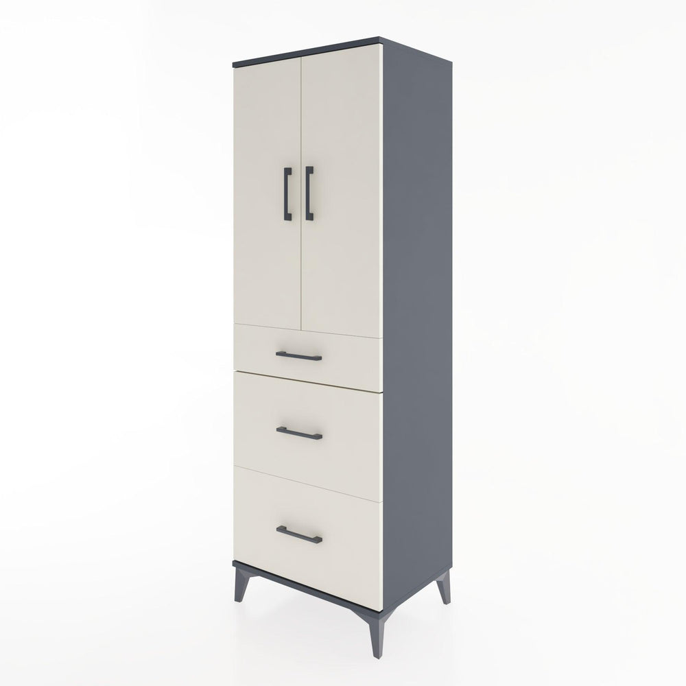 Woodntry Modular Cabinet Anthracite 60x44x170 cm with Doors and Drawers KC20-2