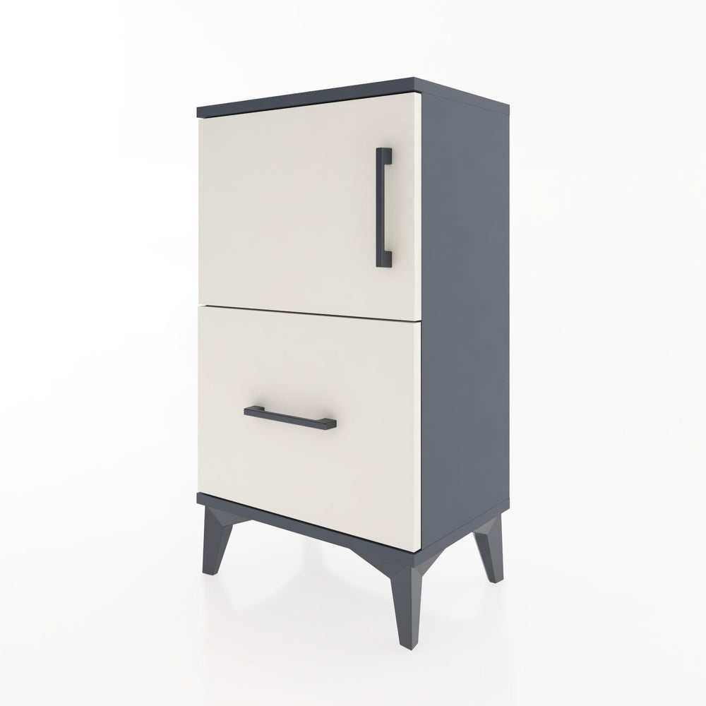 Woodntry Modüler Komodin Çekmece ve Kapaklı V2 44x30x68 cm Antrasit - Woodntry