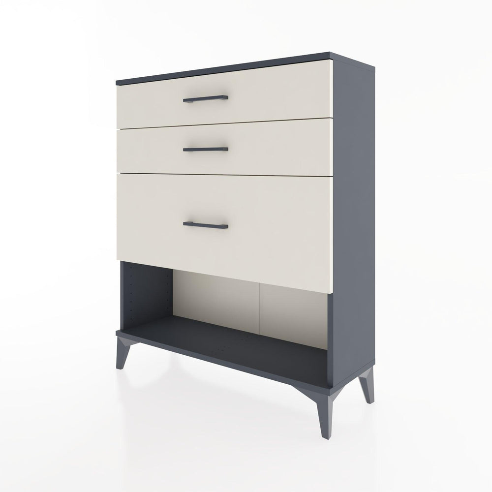 Woodntry Modular Dresser Anthracite 88x30x94 cm with Drawers and Shelves CR15-2