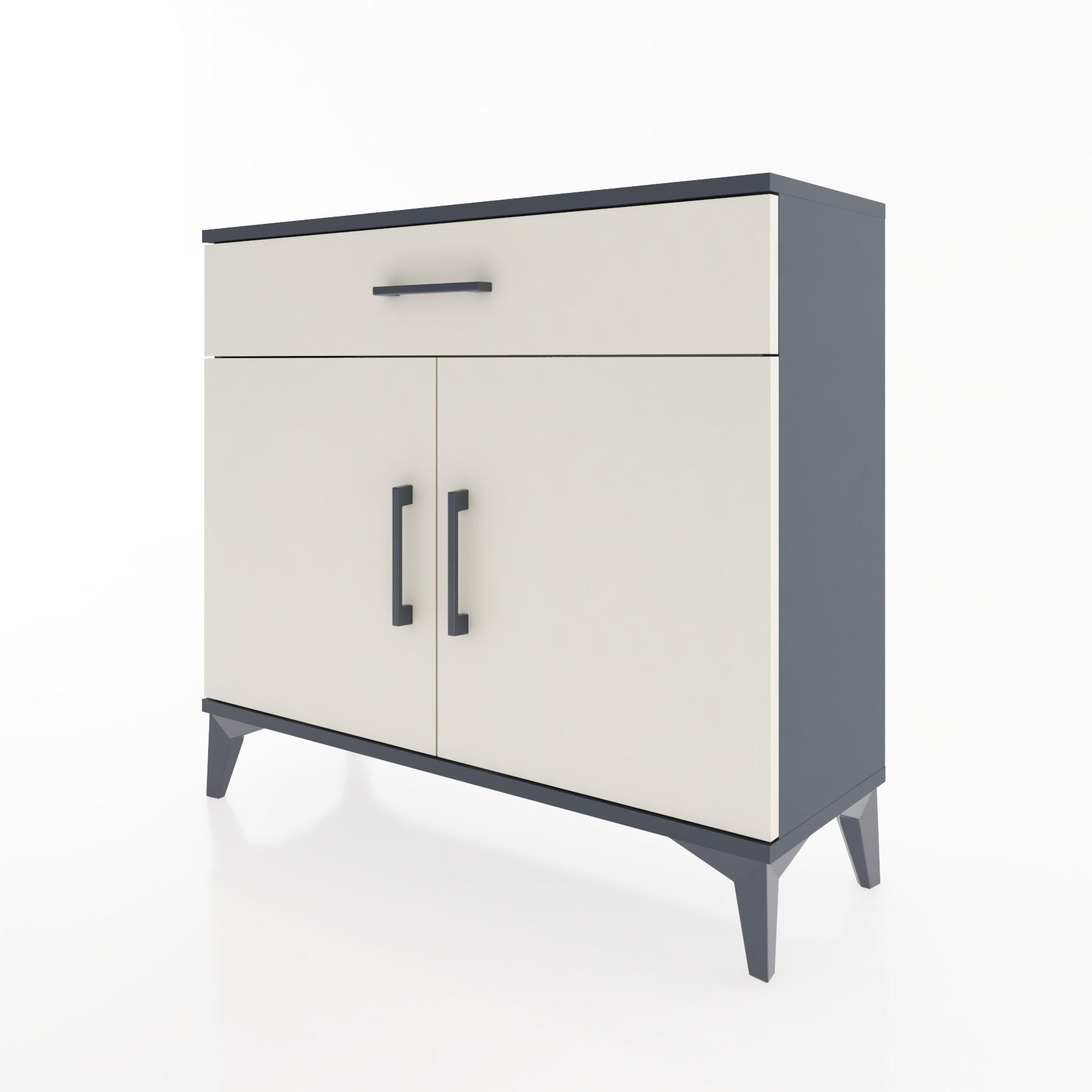 Woodntry Modüler Şifonyer Çekmece ve Kapaklı V1 88x30x68 cm Antrasit - Woodntry