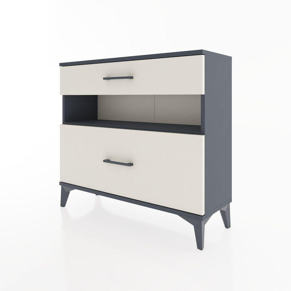 Woodntry Modüler Şifonyer İki Çekmeceli V9 88x30x68 cm Antrasit - Woodntry