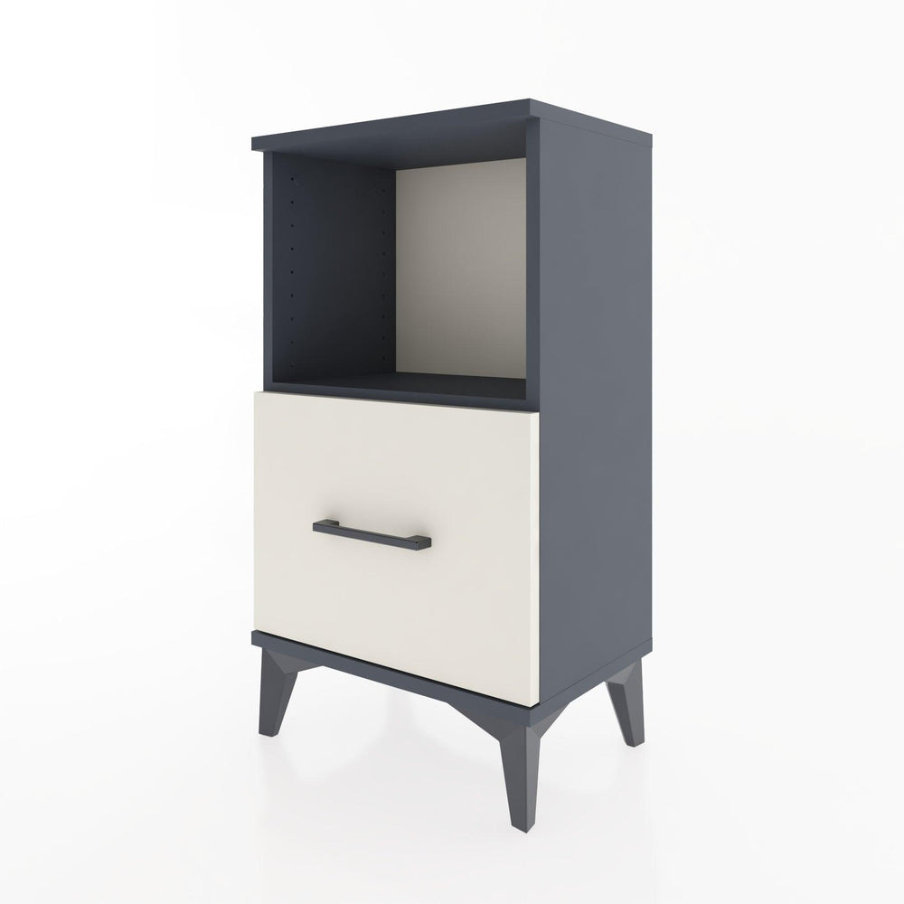 Woodntry Modüler Komodin Tek Çekmece ve Raflı V2 44x30x68 cm Antrasit - Woodntry