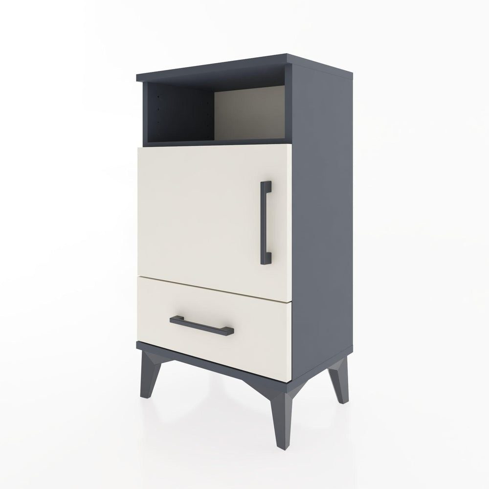 Woodntry Modüler Komodin Raf Kapak Çekmeceli 44x30x68 cm Antrasit - Woodntry