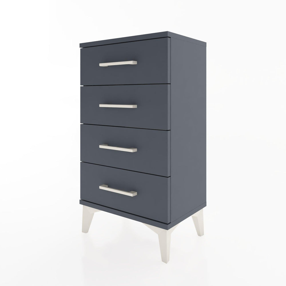 Woodntry Modüler Komodin 4 Çekmeceli 44x30x68 cm Antrasit - Woodntry