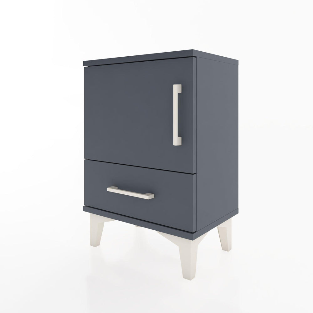 Woodntry Modüler Komodin Kapak ve Çekmeceli 44x30x52 cm Antrasit - Woodntry