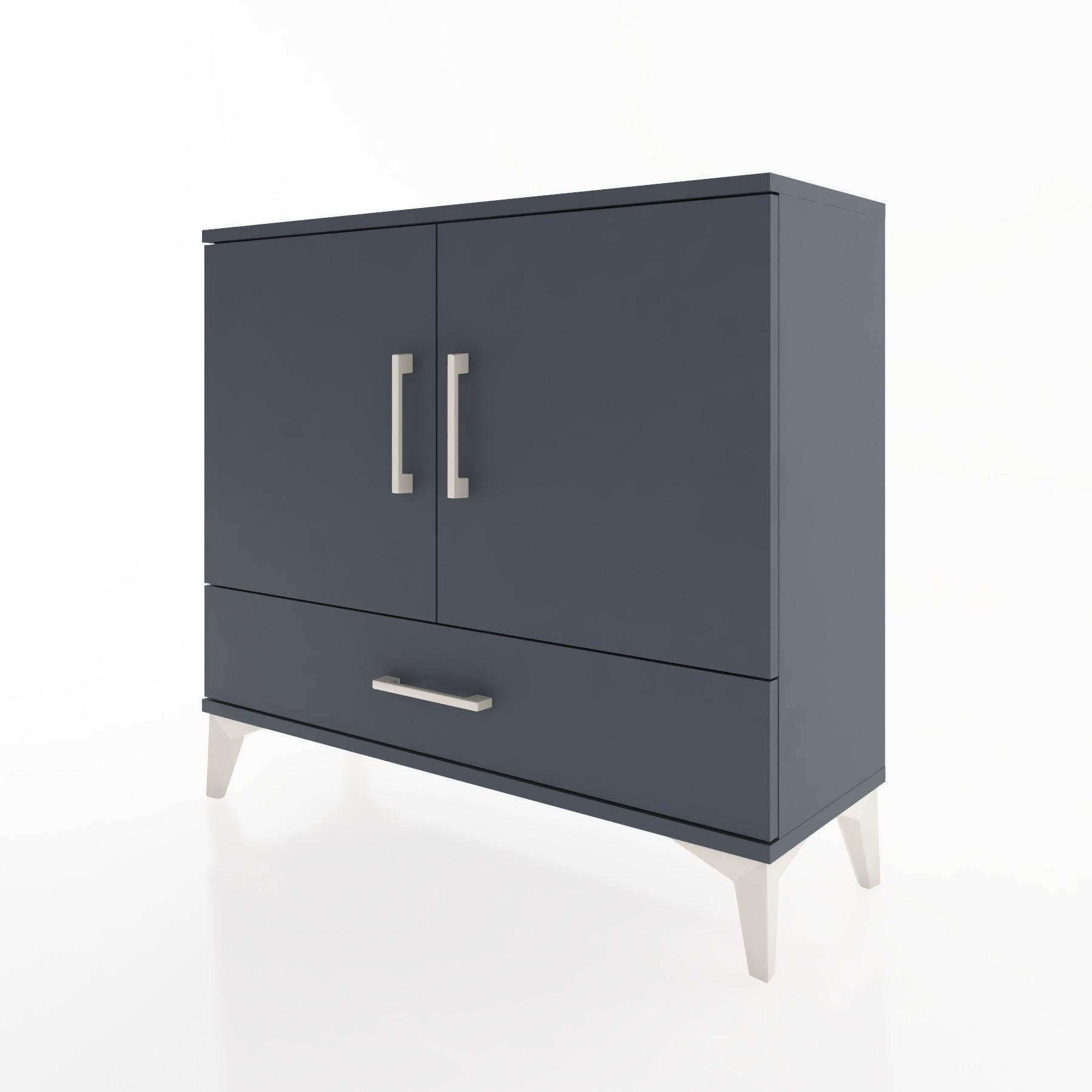 Woodntry Modüler Şifonyer Kapak ve Çekmeceli V1 88x30x68 cm Antrasit - Woodntry