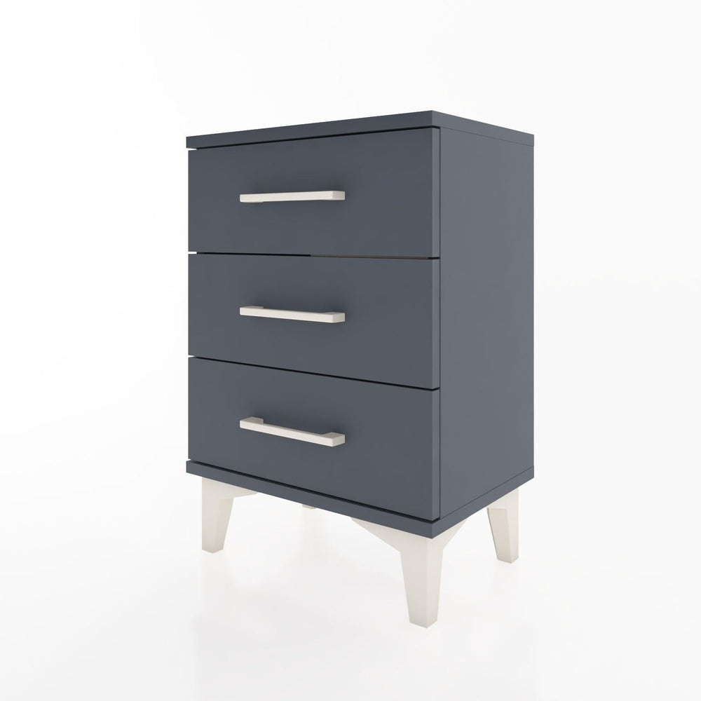 Woodntry Modüler Komodin Üç Çekmeceli 44x30x52 cm Antrasit - Woodntry