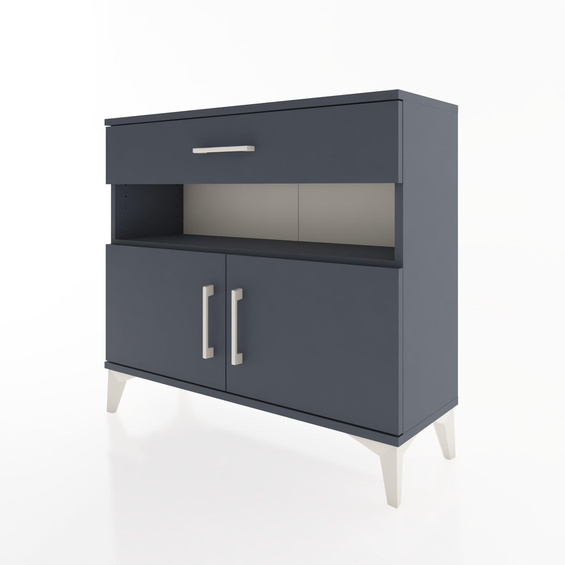 Woodntry Modüler Şifonyer Çekmece ve Kapaklı T1 88x30x94 cm Antrasit - Woodntry