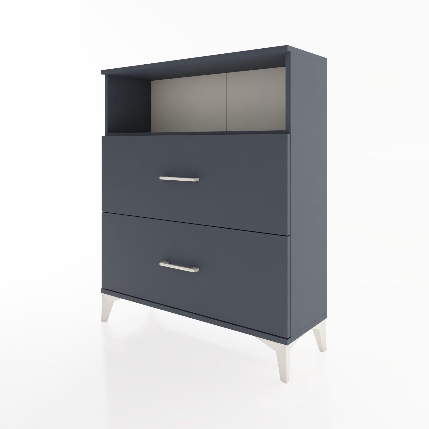 Woodntry Modular Dresser Anthracite 88x30x94 cm with Drawers and Shelves CR16-2