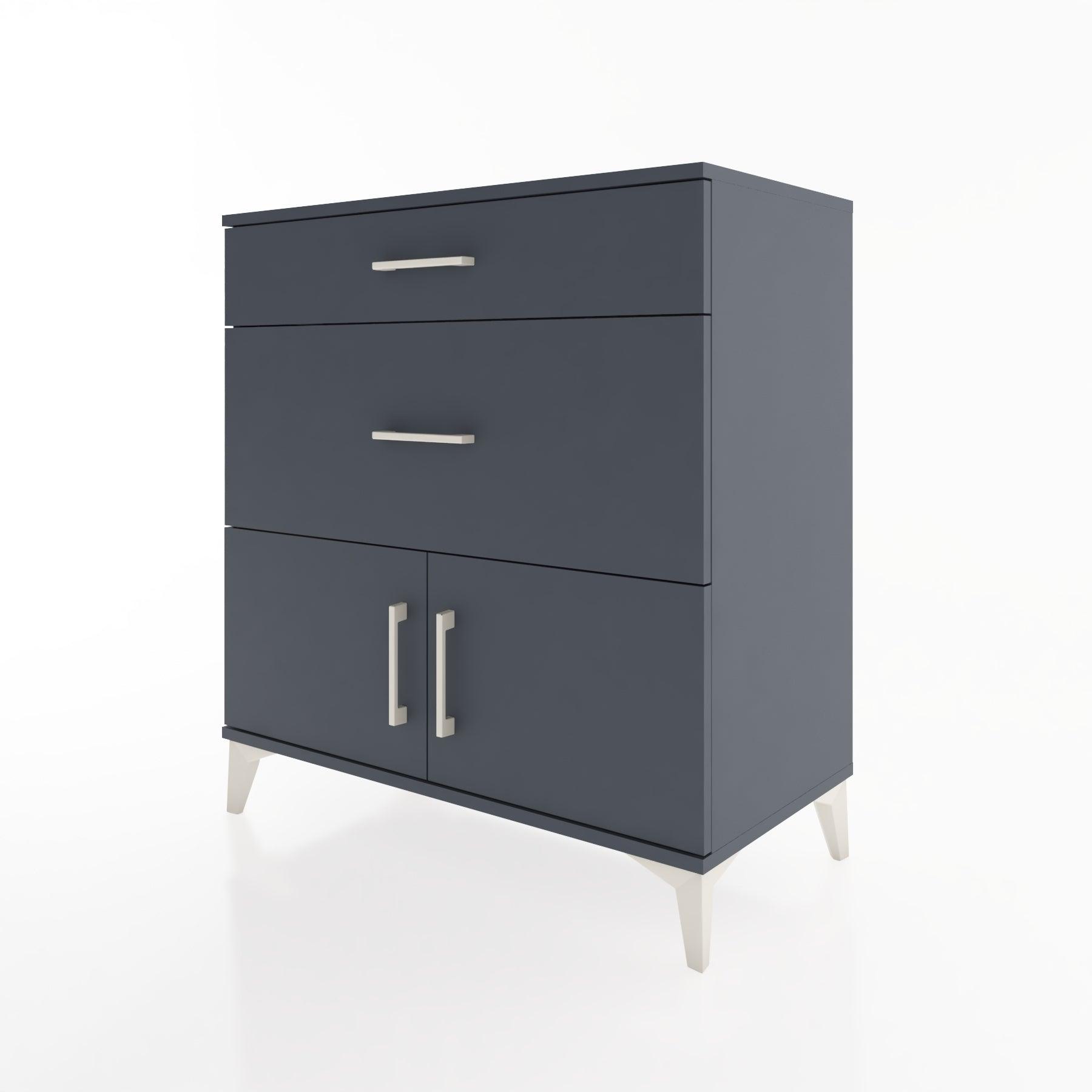 Woodntry Modular Dresser Anthracite 88x44x84 cm with Cover and Drawer KC115-2