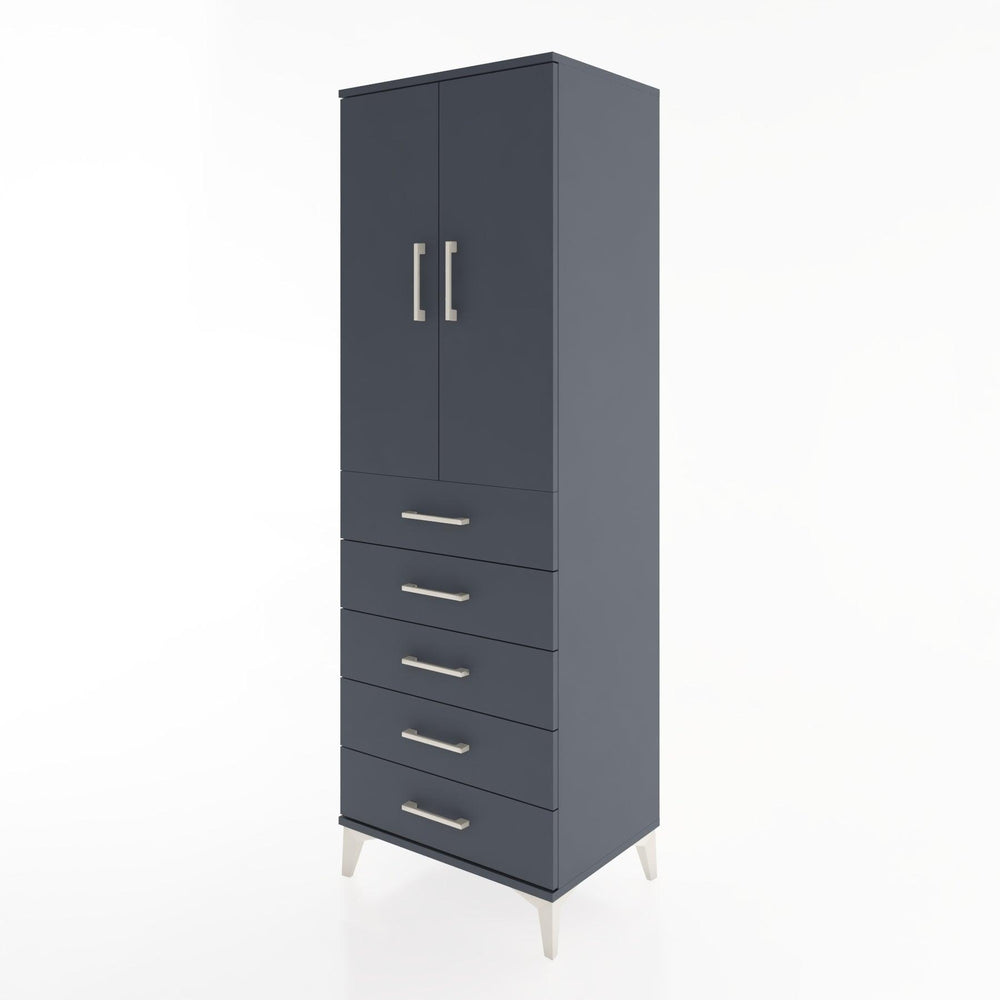Woodntry Modular Cabinet Anthracite 60x44x170 cm with Doors and Drawers KC4-2