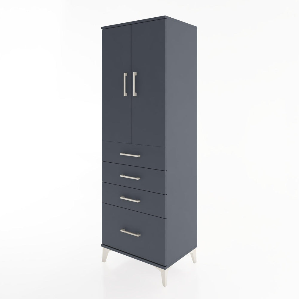Woodntry Modular Cabinet Anthracite 60x44x170 cm with Doors and Drawers KC13-2