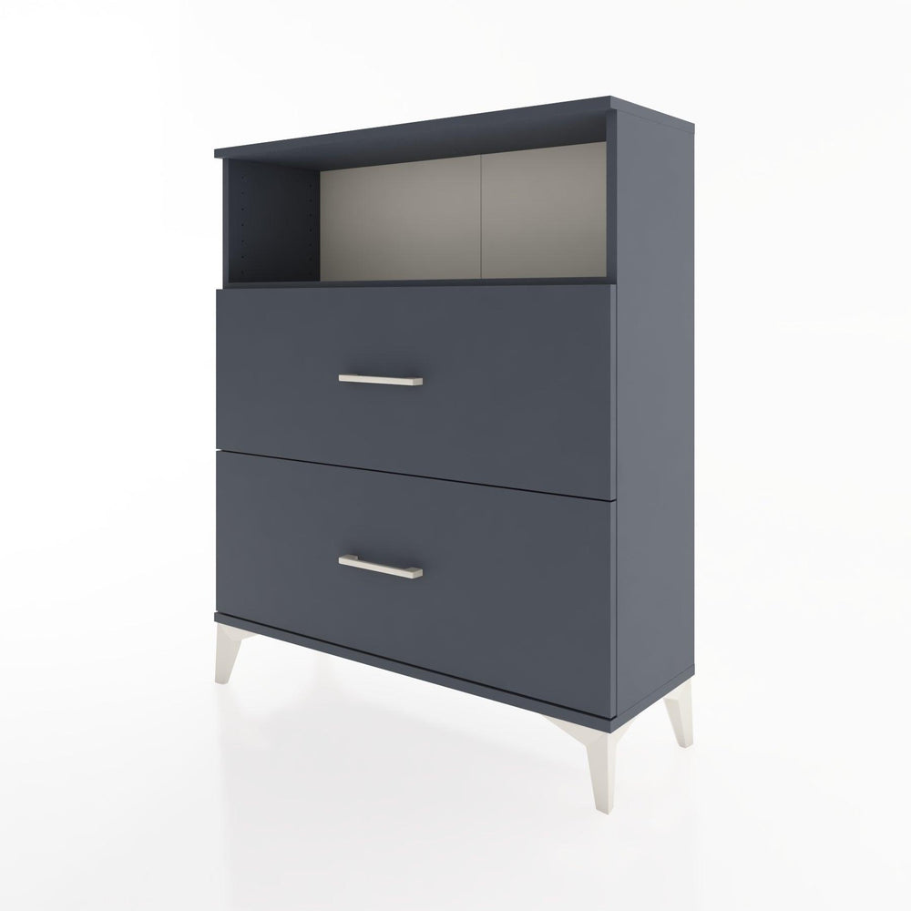 Woodntry Modular Dresser Anthracite 88x30x94 cm with Drawers and Shelves CR14-2