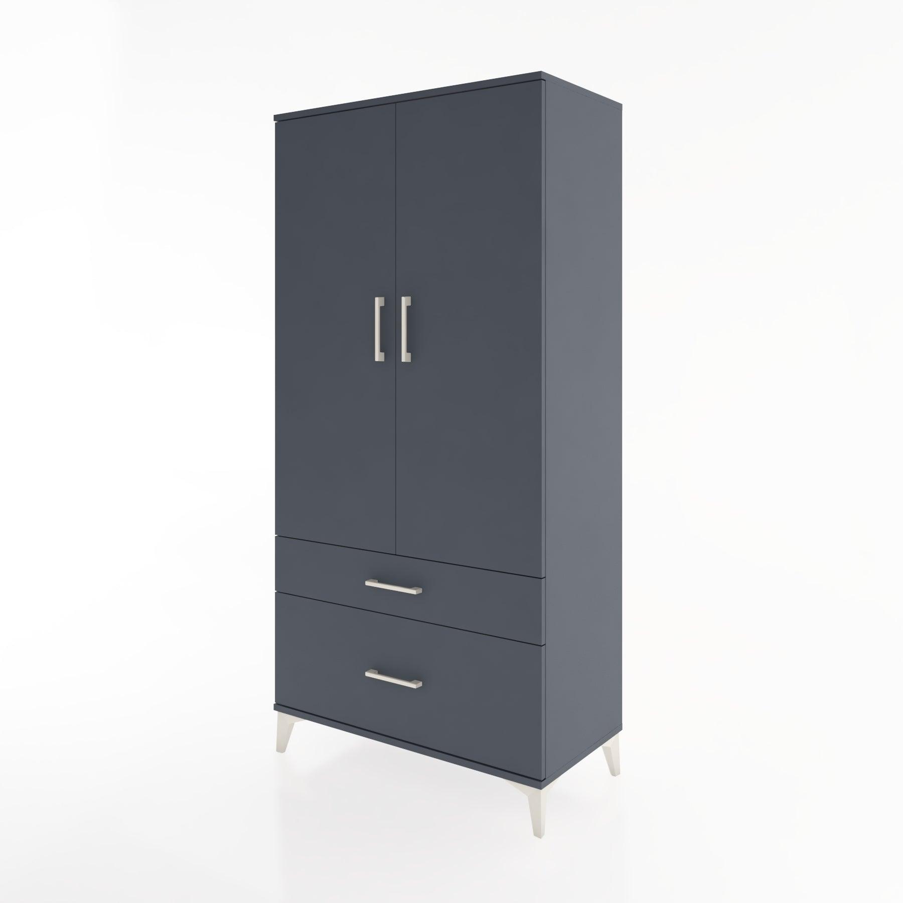Woodntry Modular Cabinet Anthracite 88x44x170 cm with Doors and Drawers KC15-2