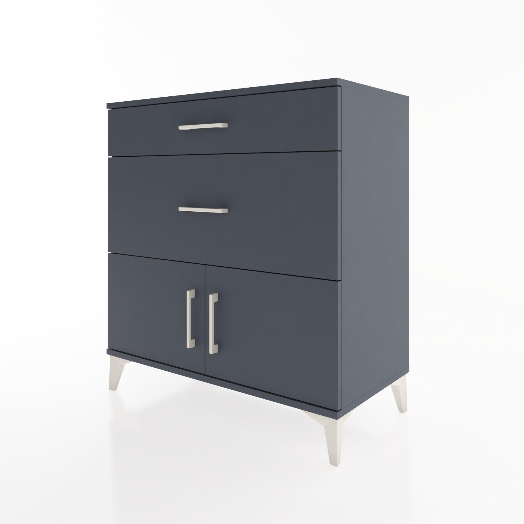 Woodntry Modular Dresser Anthracite 88x44x84 cm with Cover and Drawer KC116-2