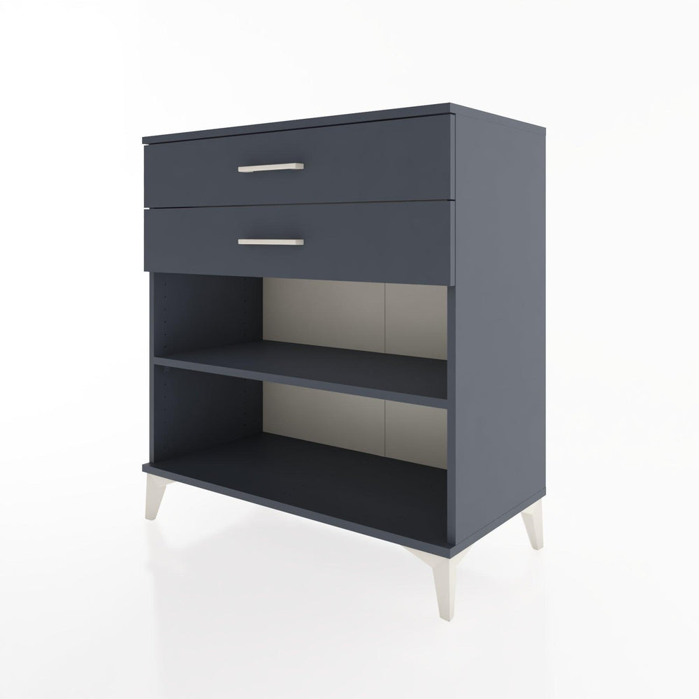 Woodntry Modüler Şifonyer Antrasit 88x44x84 cm Çekmeceli ve Raflı CR14-2