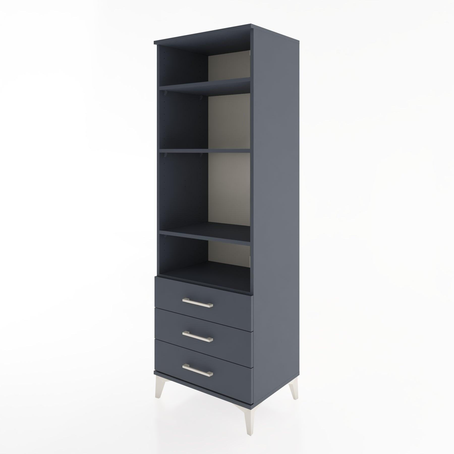 Woodntry Modular Cabinet Anthracite 60x44x170 cm with Drawers and Shelves CR37-2